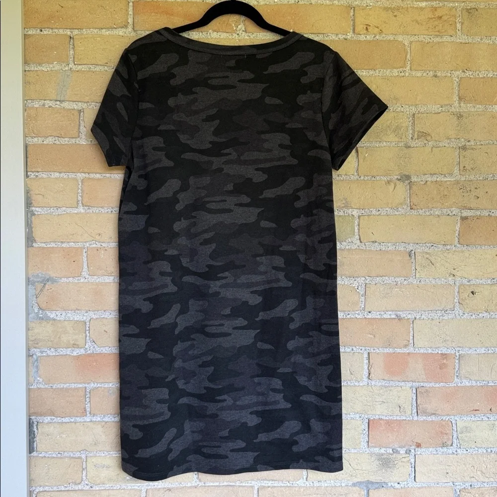 Z Supply Black and Gray Camo Sway Mini Tee Dress - Picture 4 of 4